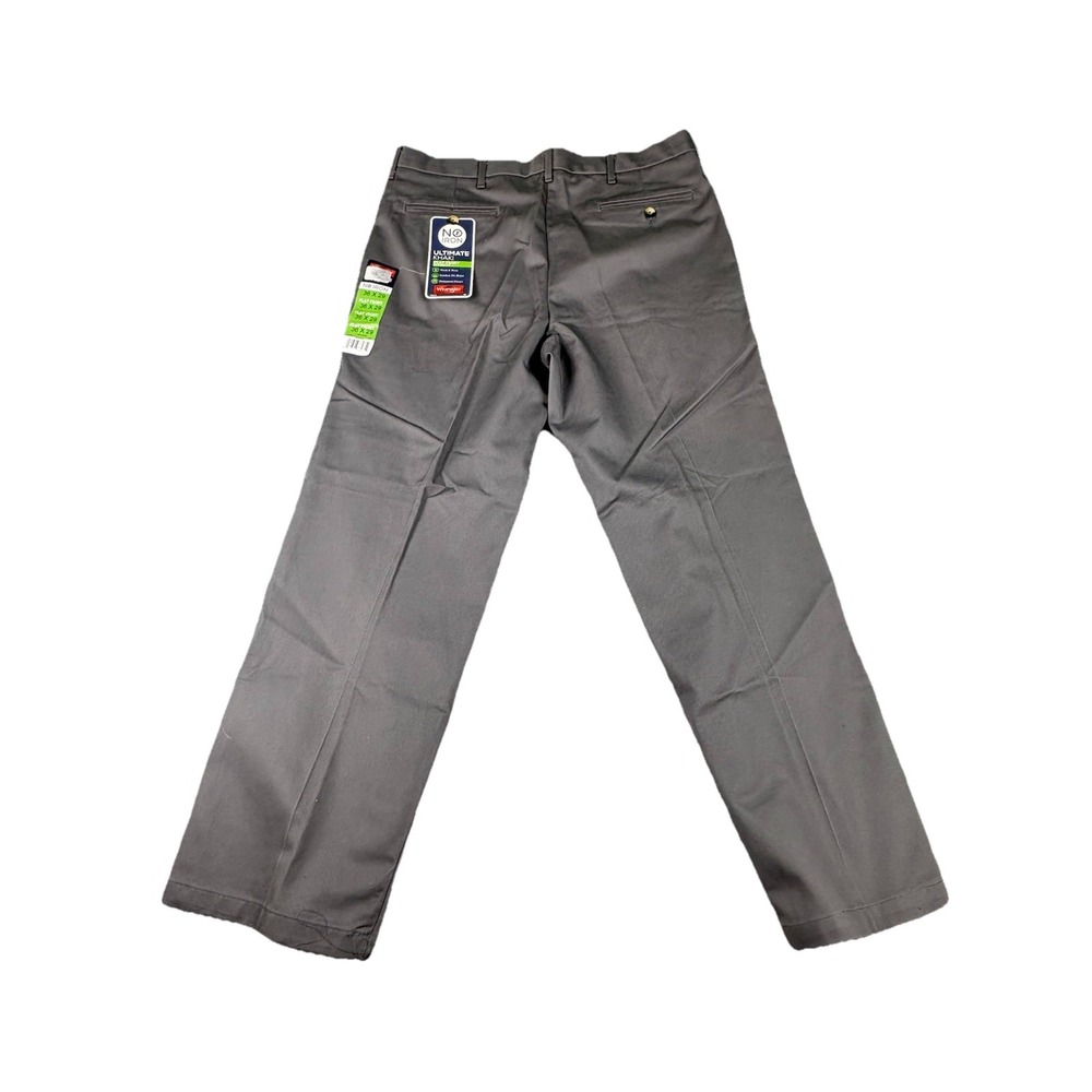 Wrangler Ultimate Khaki Pants Gray 36x30 Classic Fit Flat Front No Iron, NEW - Picture 9 of 9